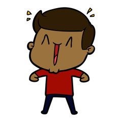 cartoon excited man