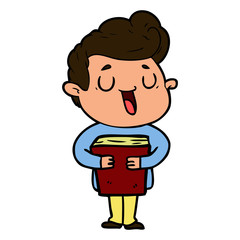 happy cartoon man