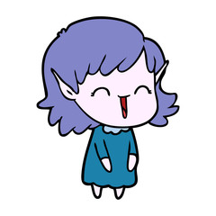 Fototapeta premium cartoon elf girl