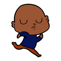 cartoon bald man