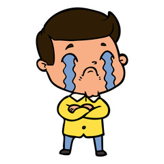 cartoon man crying