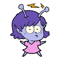 cartoon alien girl