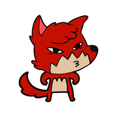 clever cartoon fox