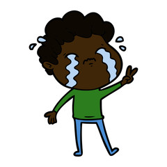 cartoon man crying