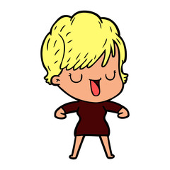cartoon woman talking