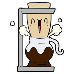 cartoon filter coffee machine