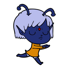 cartoon alien girl