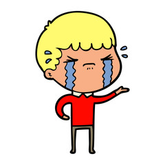 cartoon man crying