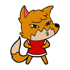 clever cartoon fox