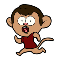 cartoon running monkey