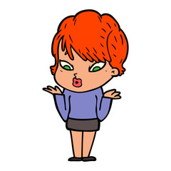 Obraz premium cartoon woman