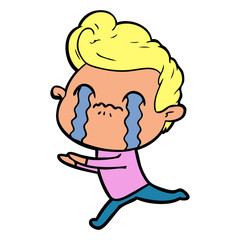 cartoon man crying