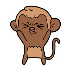 cartoon angry monkey