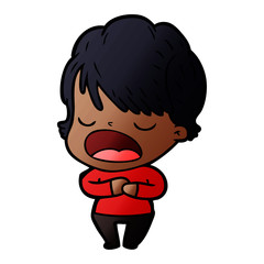 cartoon woman talking