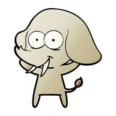 happy cartoon elephant