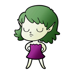 cartoon elf girl