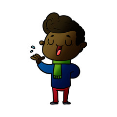 happy cartoon man