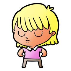 cartoon woman