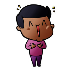 cartoon happy man