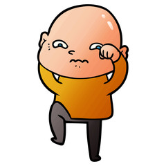 cartoon nervous man