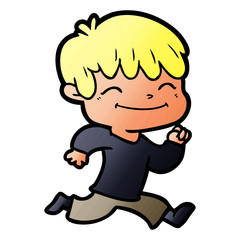 cartoon happy boy