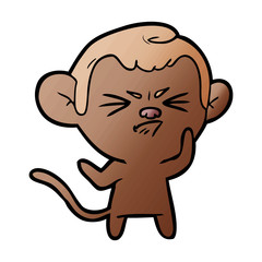 cartoon annoyed monkey