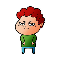cartoon angry man