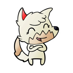 Fototapeta premium happy cartoon fox