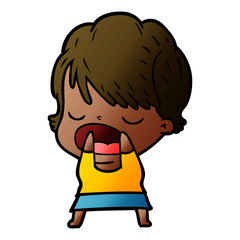 cartoon woman talking