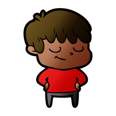 cartoon happy boy