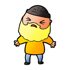 cartoon man with beard