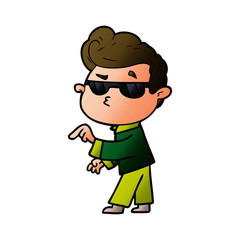 cartoon cool guy