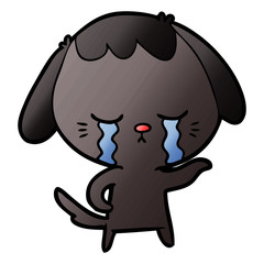 Obraz premium cartoon dog crying