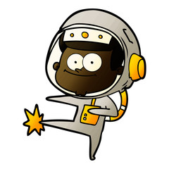 happy astronaut cartoon