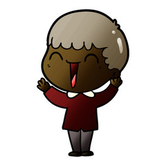 cartoon happy man