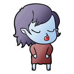 Fototapeta premium cute cartoon vampire girl