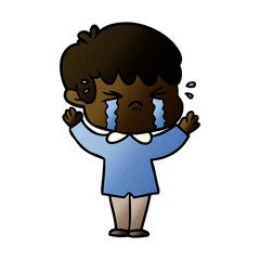 cartoon boy crying