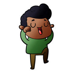 happy cartoon man