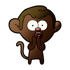 cartoon shocked monkey