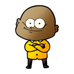 Obraz premium cartoon bald man staring