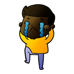 cartoon man crying