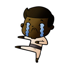 cartoon man crying