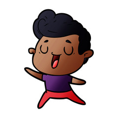 happy cartoon man