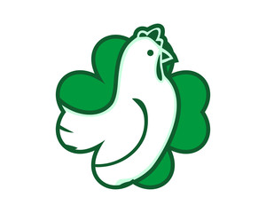 clover chicken hen poultry livestock animal image vector
