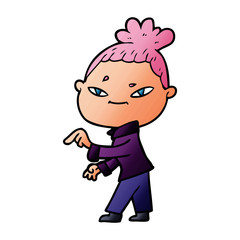 cartoon woman