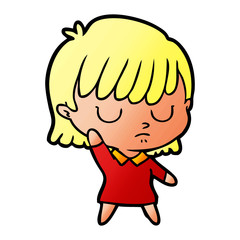 cartoon woman