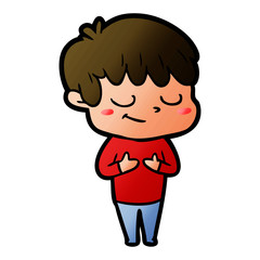 Fototapeta premium cartoon happy boy