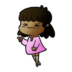 cartoon angry girl