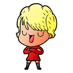 cartoon woman talking