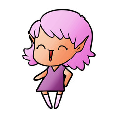 cartoon elf girl